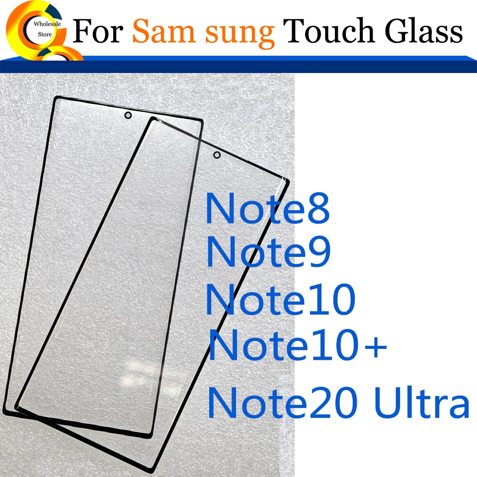 

10 шт./лот, переднее стекло ЖК-дисплея для Samsung Galaxy Note 8 9 10 Plus 20, стекло ультра сенсорного экрана
