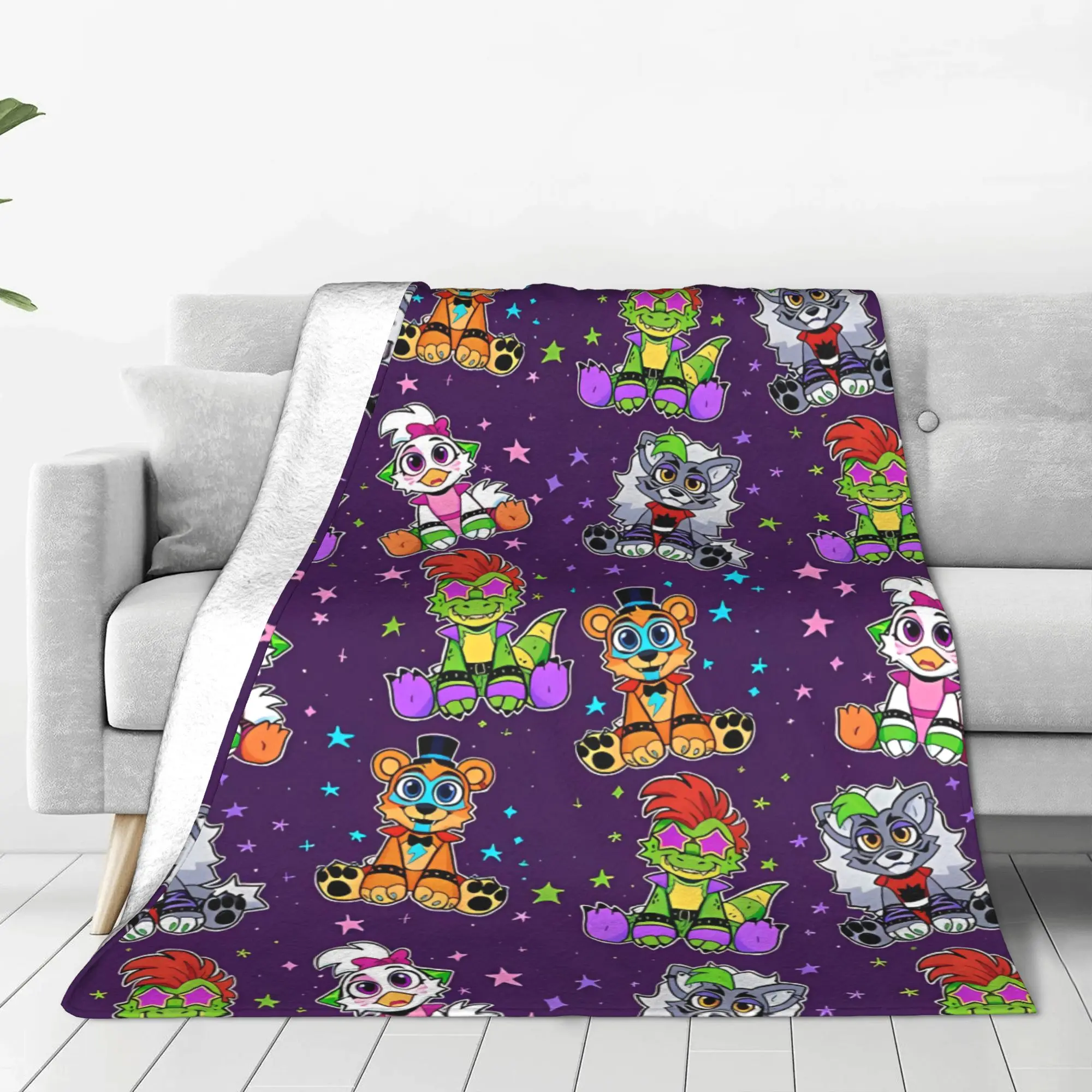 1PC Home Cutecore Security Breach Plushies F-FNAFS Blanket Super Cosy Plush Home Living Room Sofa Halloween