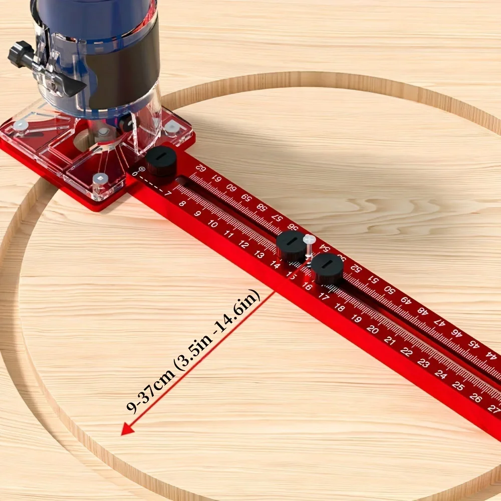 3 in 1 Router Milling Groove Bracket Woodworking Cutting and Milling Circular Auxiliary Tool Aluminum Router Circle Cutting Jig