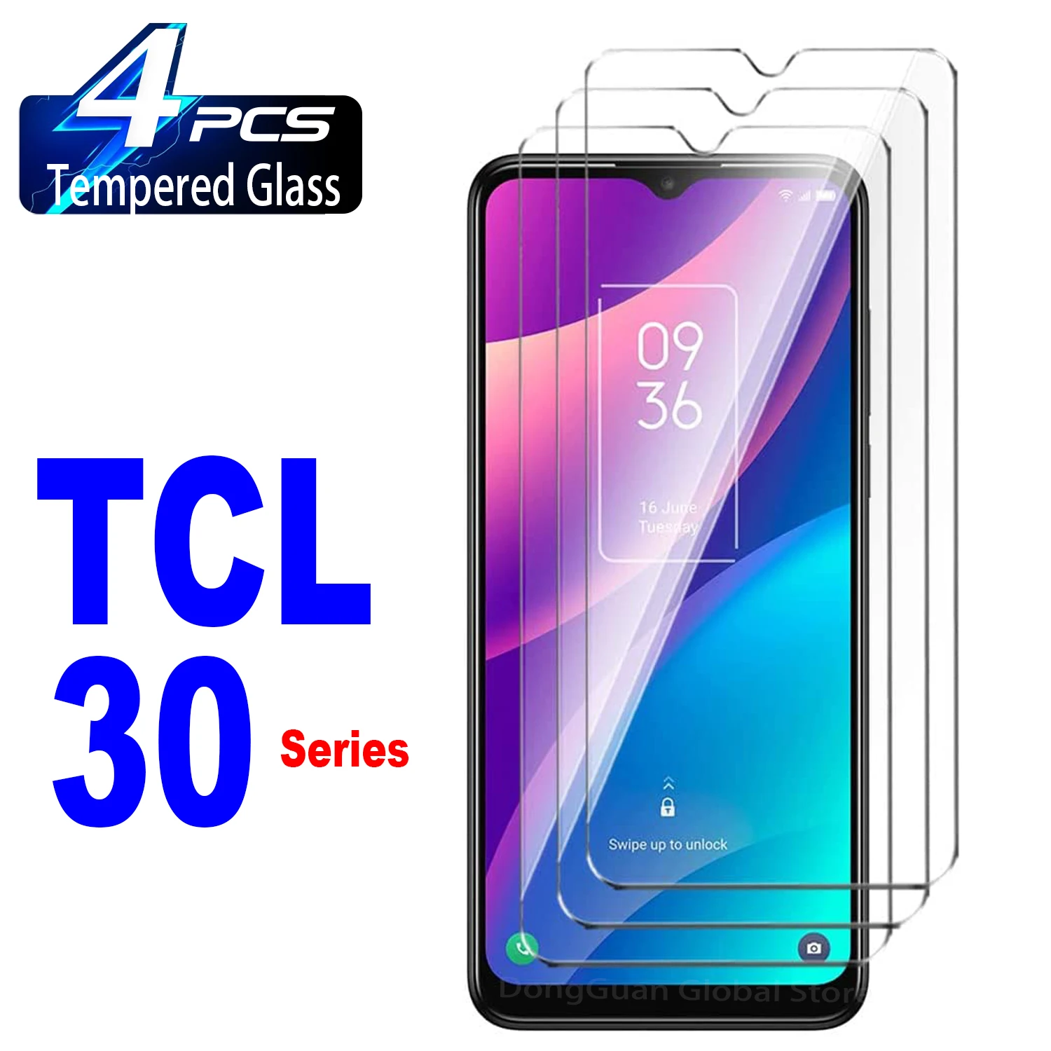 For TCL 30 SE 30XL 30XE 40 SE 405 408 40X 40XL 40XE,2/4Pcs Tempered Glass 9H Screen Protector