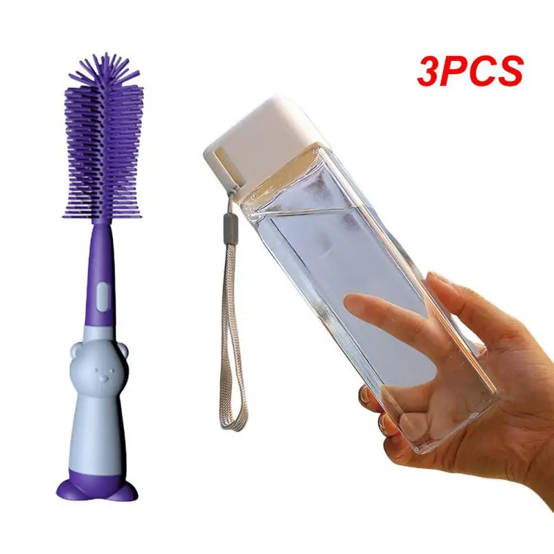 3PCS Convenient Cleaning Solution Cup Brush Sanitary Pc Cup Baby Bottle Cleaning Brush High Quality Material Portable Cup