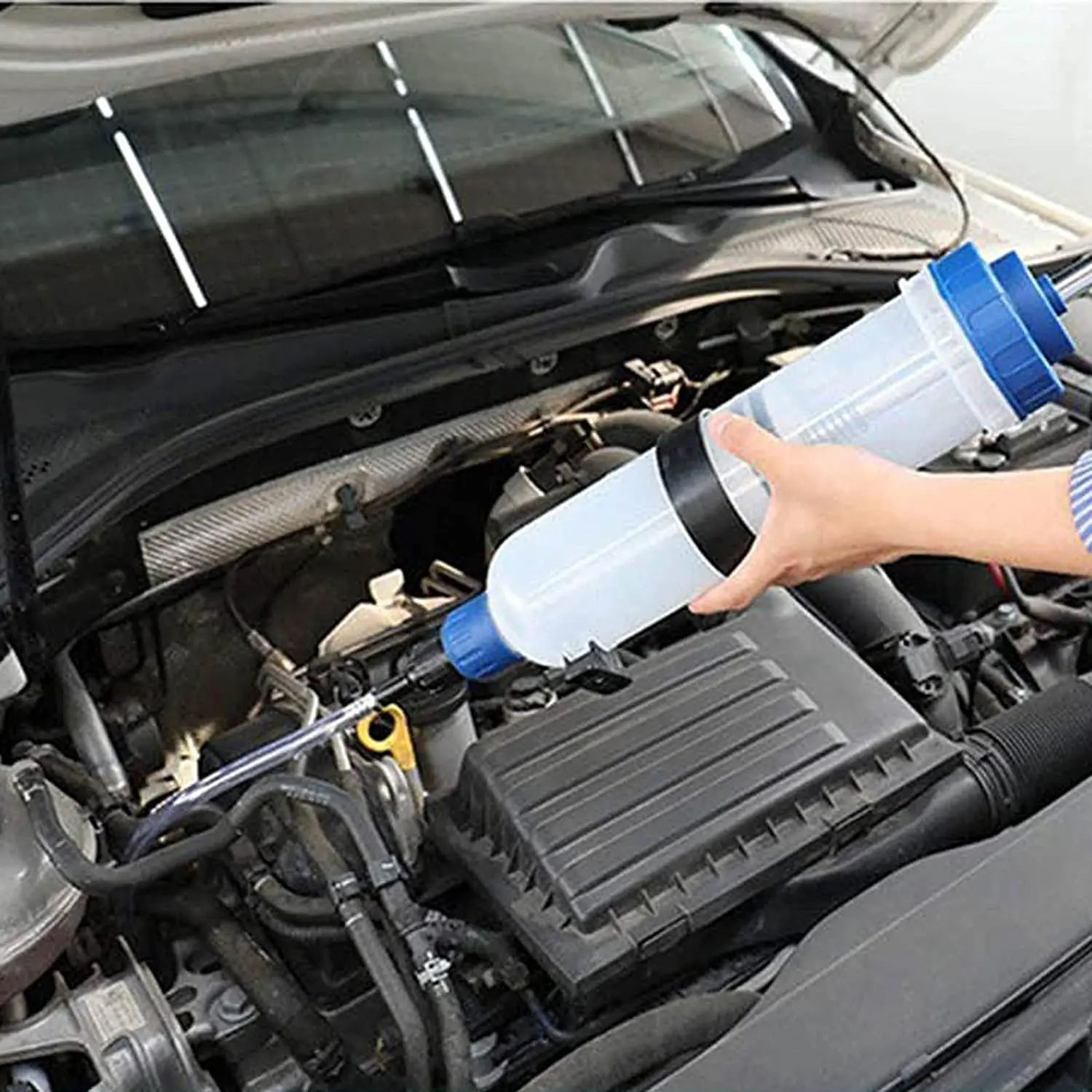 EAFC Automotive Oil Extractor Siphon Pump Brake Fluid Flow Injection Pump Manual Suction Vacuum Fuel Extraction Hand Pump Tool
