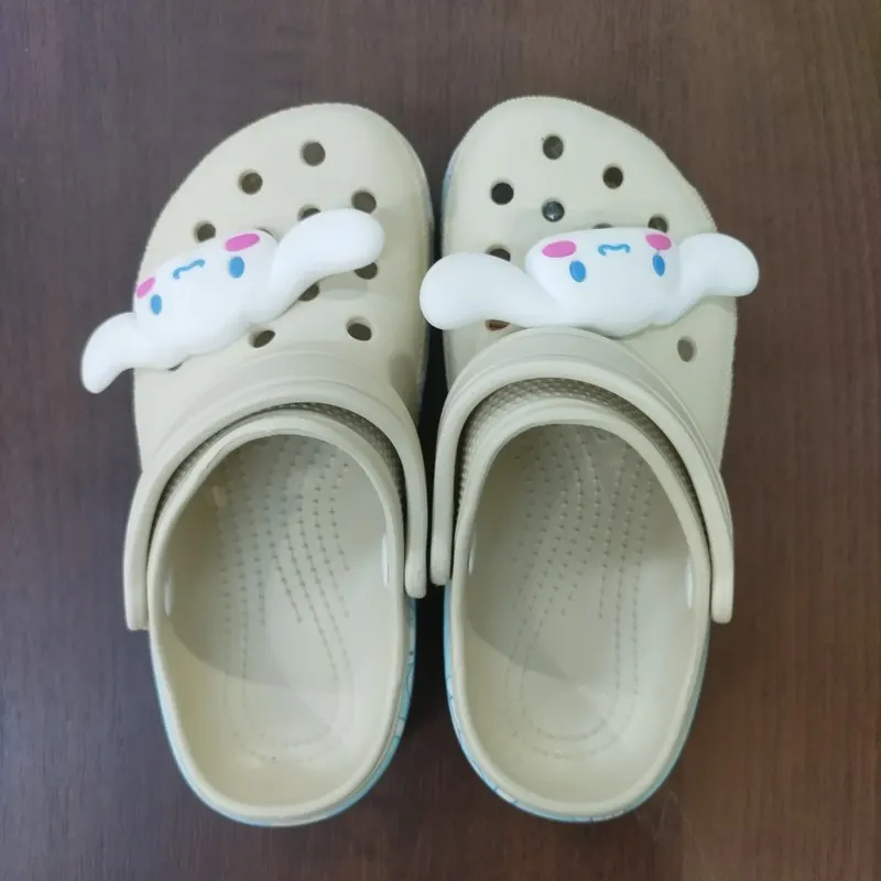 

Sanrio Cinnamoroll Hole Slippers Sandals Kawaii Eva Anime Home Beach Shoes Summer Fashion Slippers For Adult Kids Gift