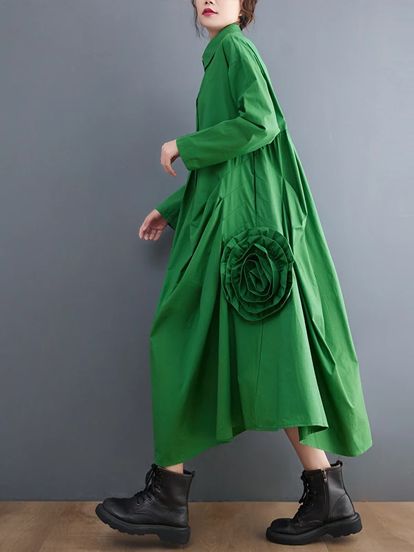 Vestido Csa E Estilo Casual Artístico Solto Primavera Outono 2025 Moda Fena