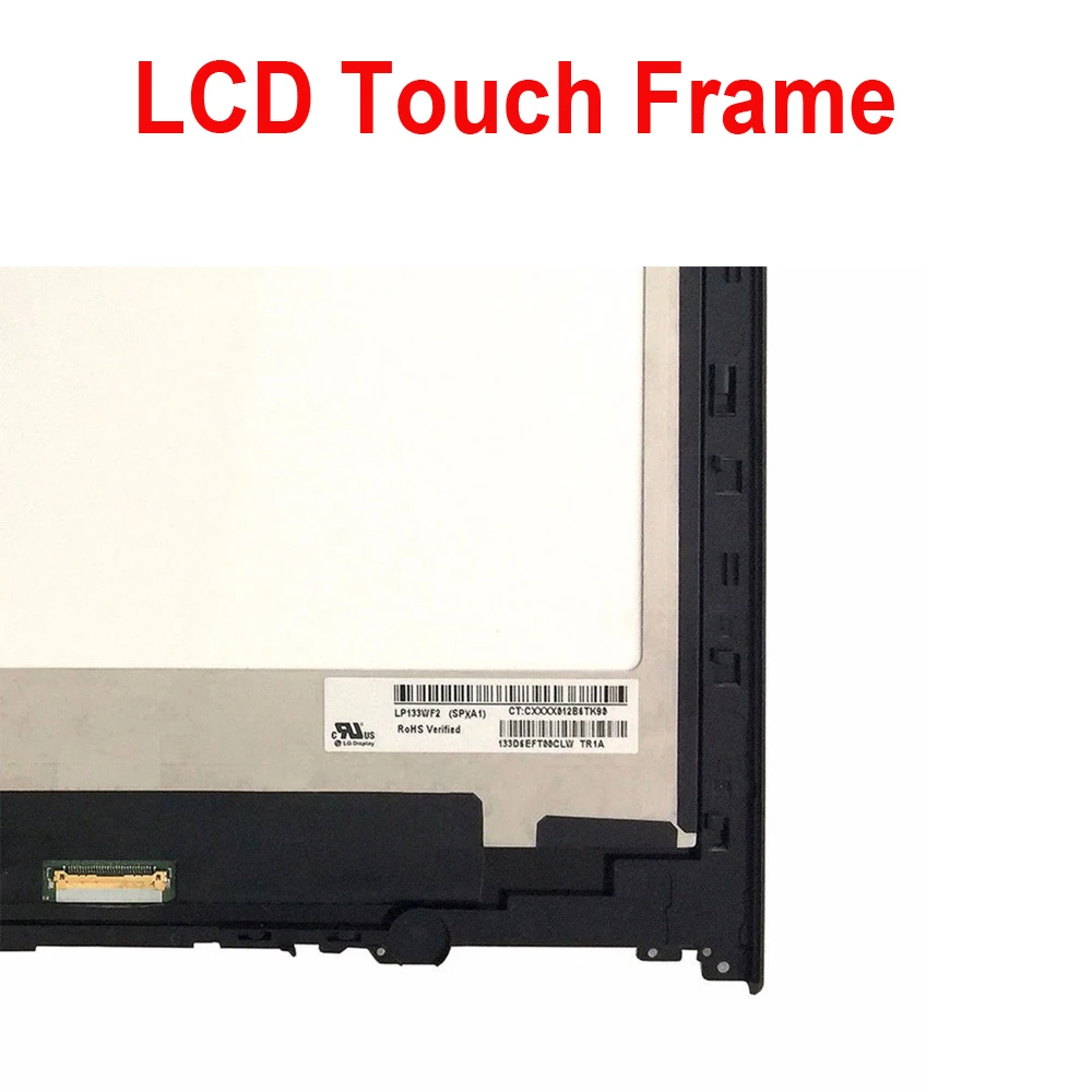 Imagem -02 - Lcd Display Touch Screen Digitador Conjunto Lenovo Yoga 13 B133han02.0 Lp133wf2 Spa1 133