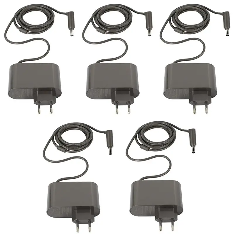 A98E-5 Pcs EU Plug Charging Adapter For Dyson V6 V7 V8 DC59 Vacuum Cleaner Power Adapter Replacements