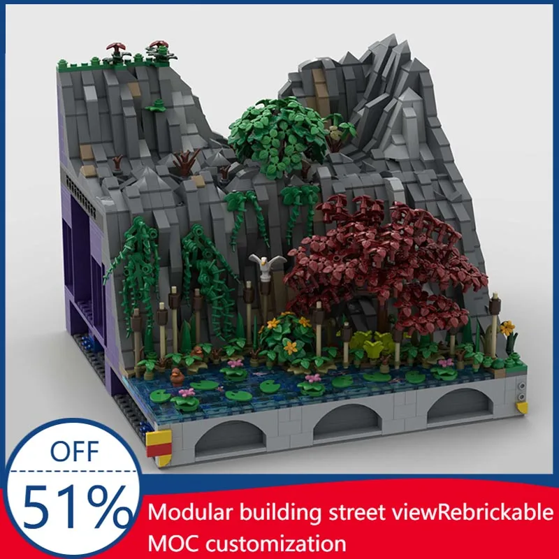 

1737PCS B1 Castle Hohengeroldseck Landscape Castle Part 1 Medieval Castle MOC Model Custom Blocks DIY Assembly Toy For Fans Gift