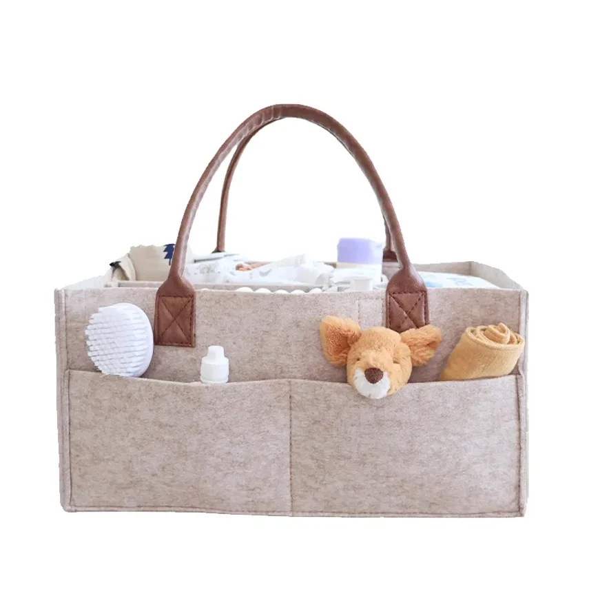 Baby Nursery Organization Ideas - Cesto portaoggetti in feltro per neonati,