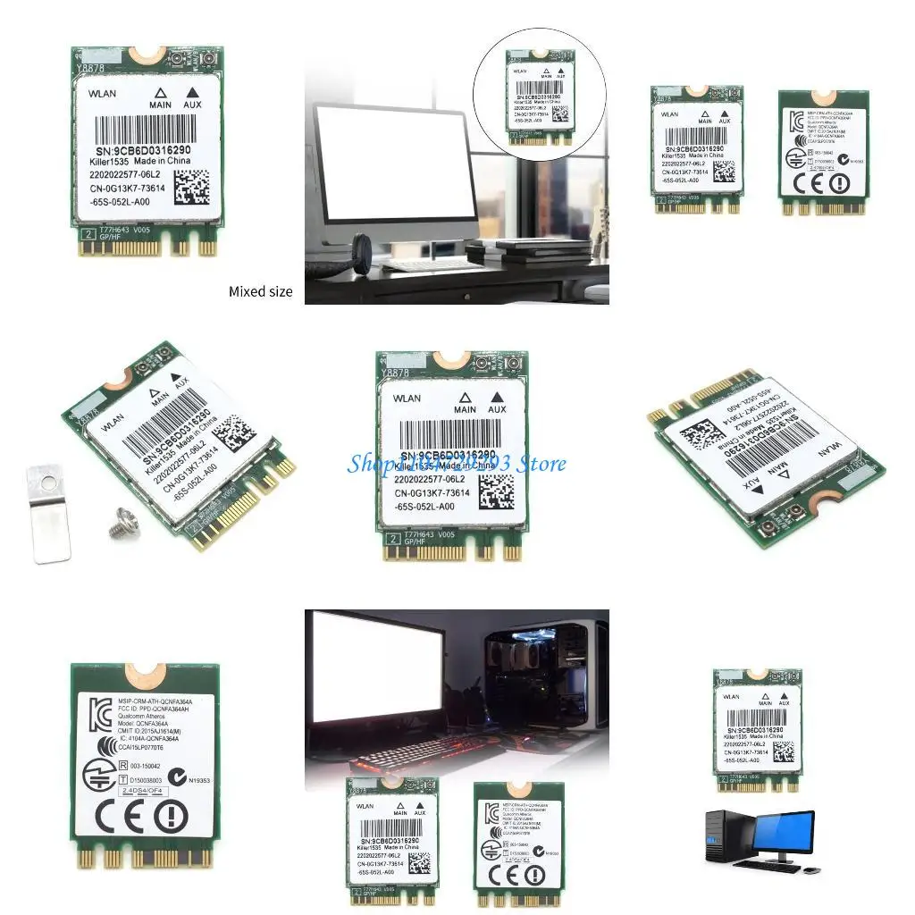 

Y2GD Original Killer1535 Wireless NetworkCard NGFF BT4.1 1200Mbps Game Notebook