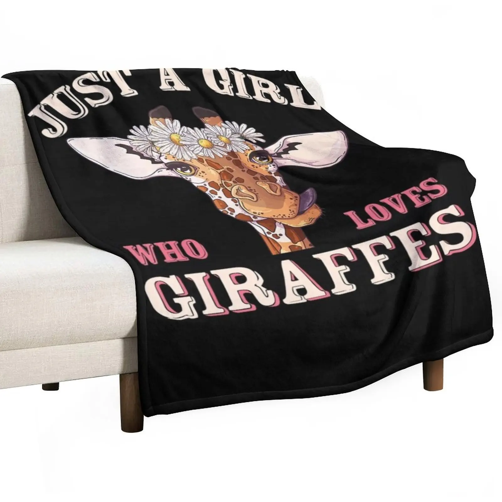 

Just A Girl Who Loves Giraffes Giraffe Throw Blanket Luxury Brand christmas gifts for sofa Blankets