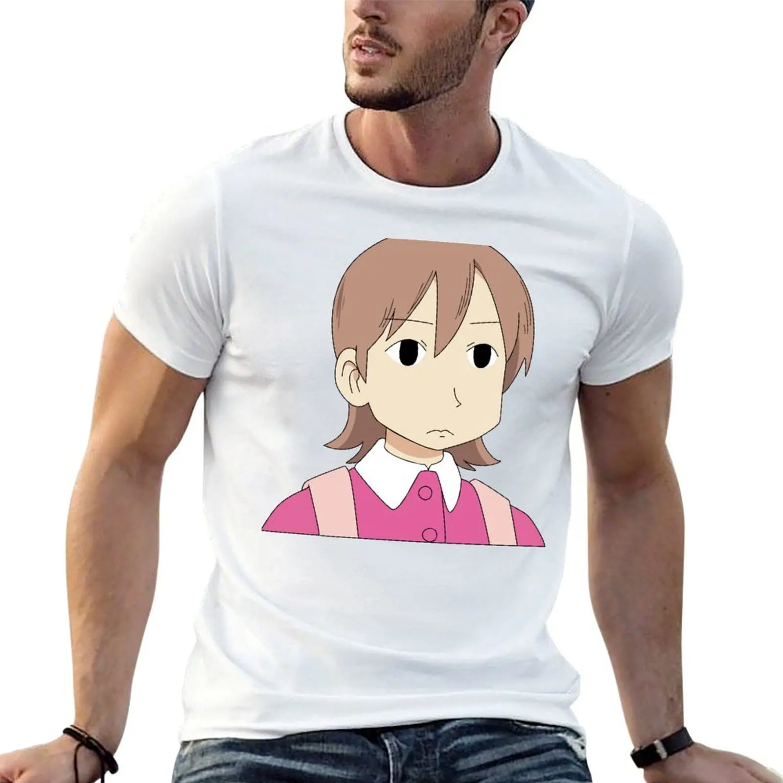 Aioi Disappointed Nichijou T-Shirt homme, t-shirt de créateur, t-shirt homme 100% coton, t-shirts de marque de luxe en coton, t-shirt homme 100%