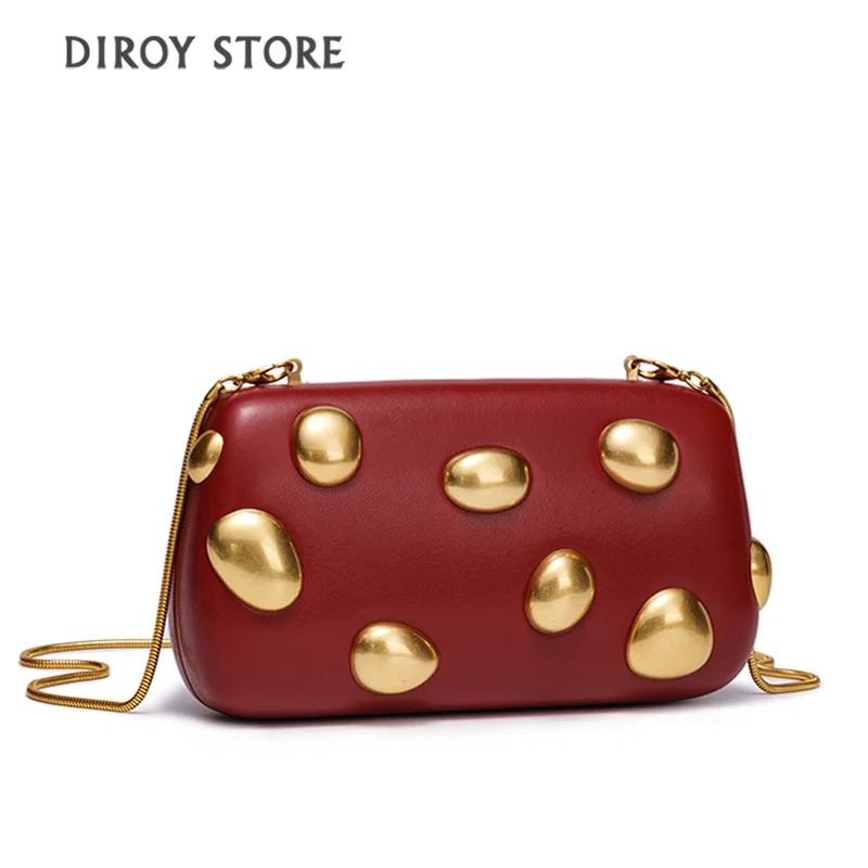 

Женская косметичка, роскошные дизайнерские сумки, новинка 2024, сумка через плечо, элитный кошелек, популярный в Корейском стиле, вечерняя сумка с заклепками