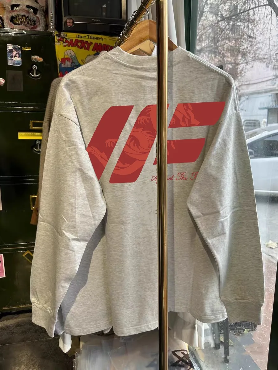 

Футболка Outlet Brand American Sle Long Sve T-irt из хлопка, с круглым вырезом, для осени, универсальная, модная, в стиле стритвир