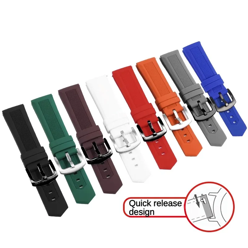 

Universal Waterproof Rubber Strap 18/20/22/24mm Soft Silicone Watch Banp For Men And Women