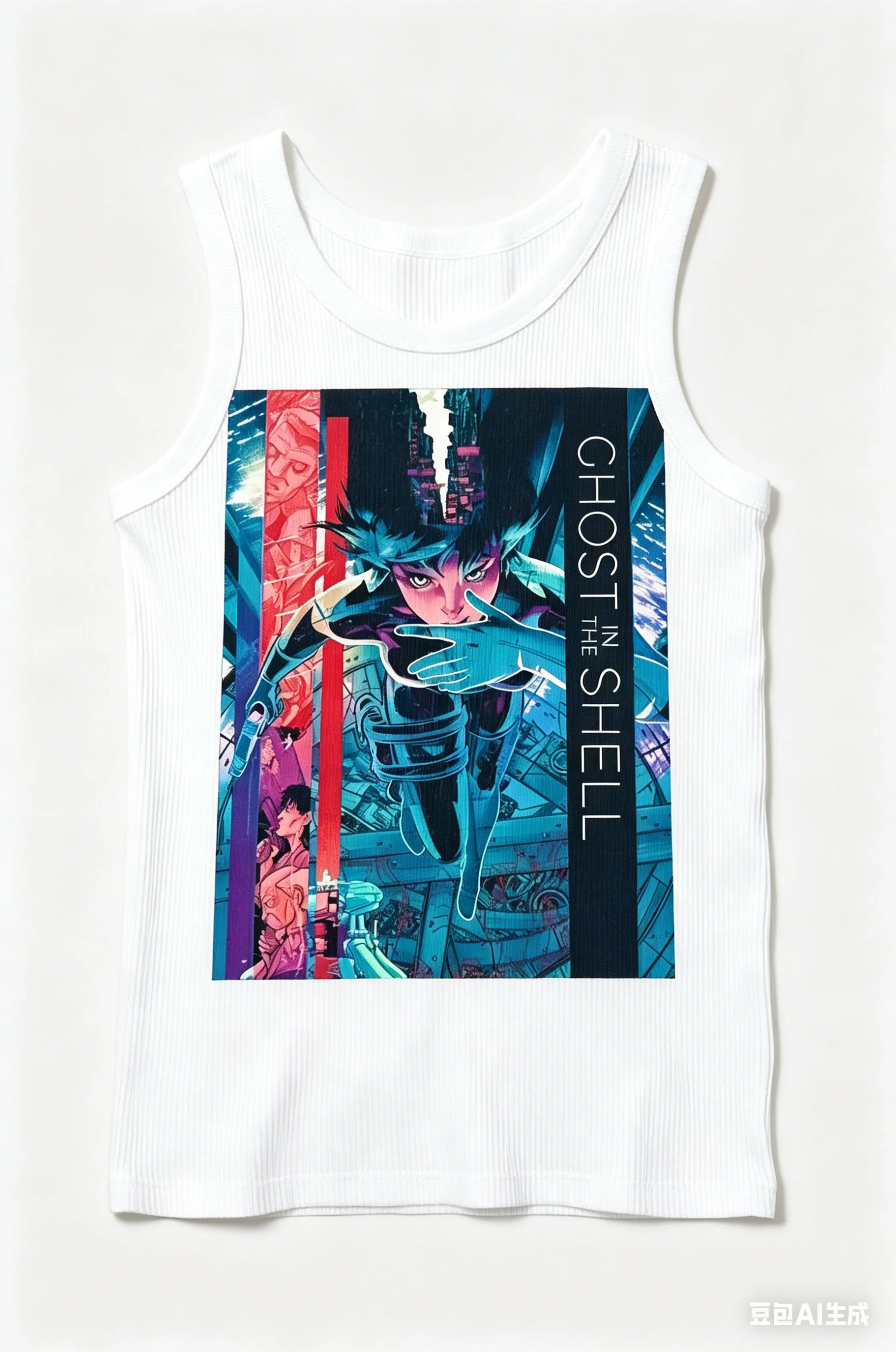 Ghost in the Shell New Model Ribbed Tank Streetwear Anime Lover personality Clothes Year round clothing Unisex high quality gift