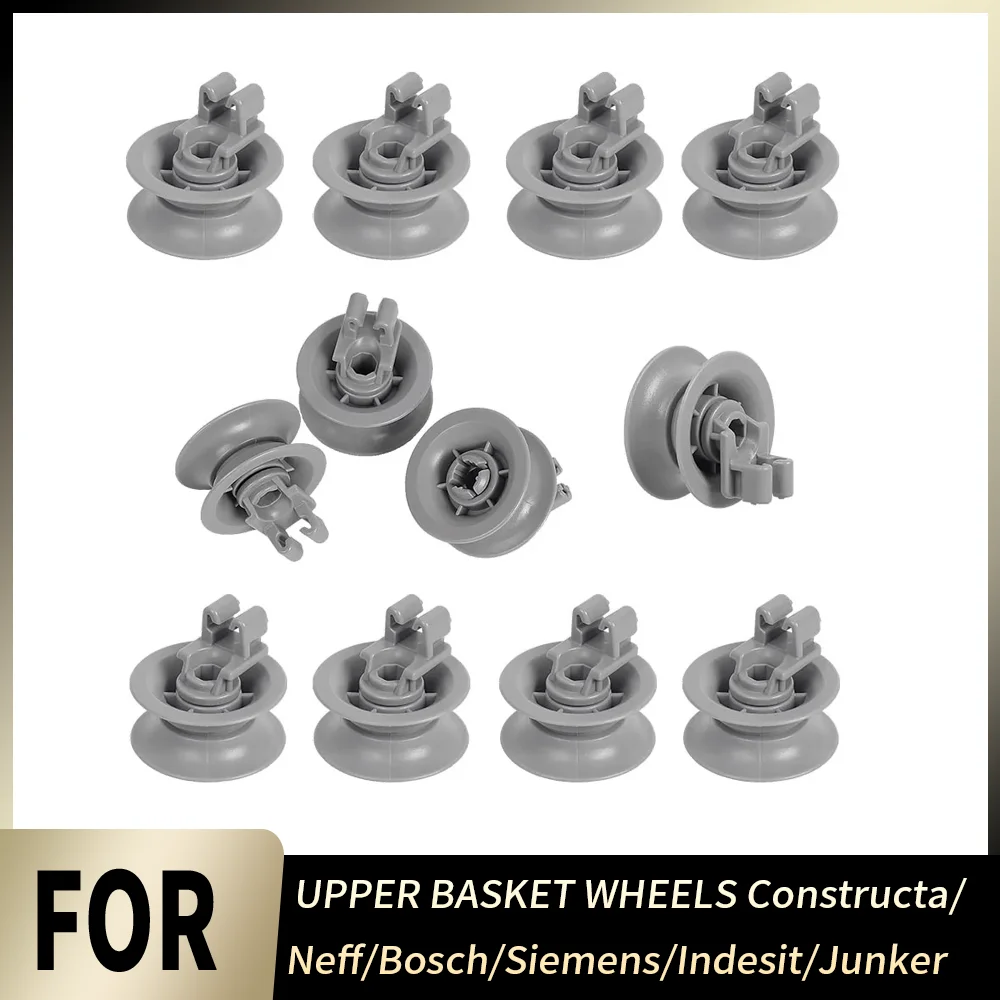 Rueda universal para cesta de lavavajillas, 12 Uds., para Siemens, Neff, Bosch, Constructa, Indesit, Junker, cesta superior, pieza de repuesto de ajuste perfecto