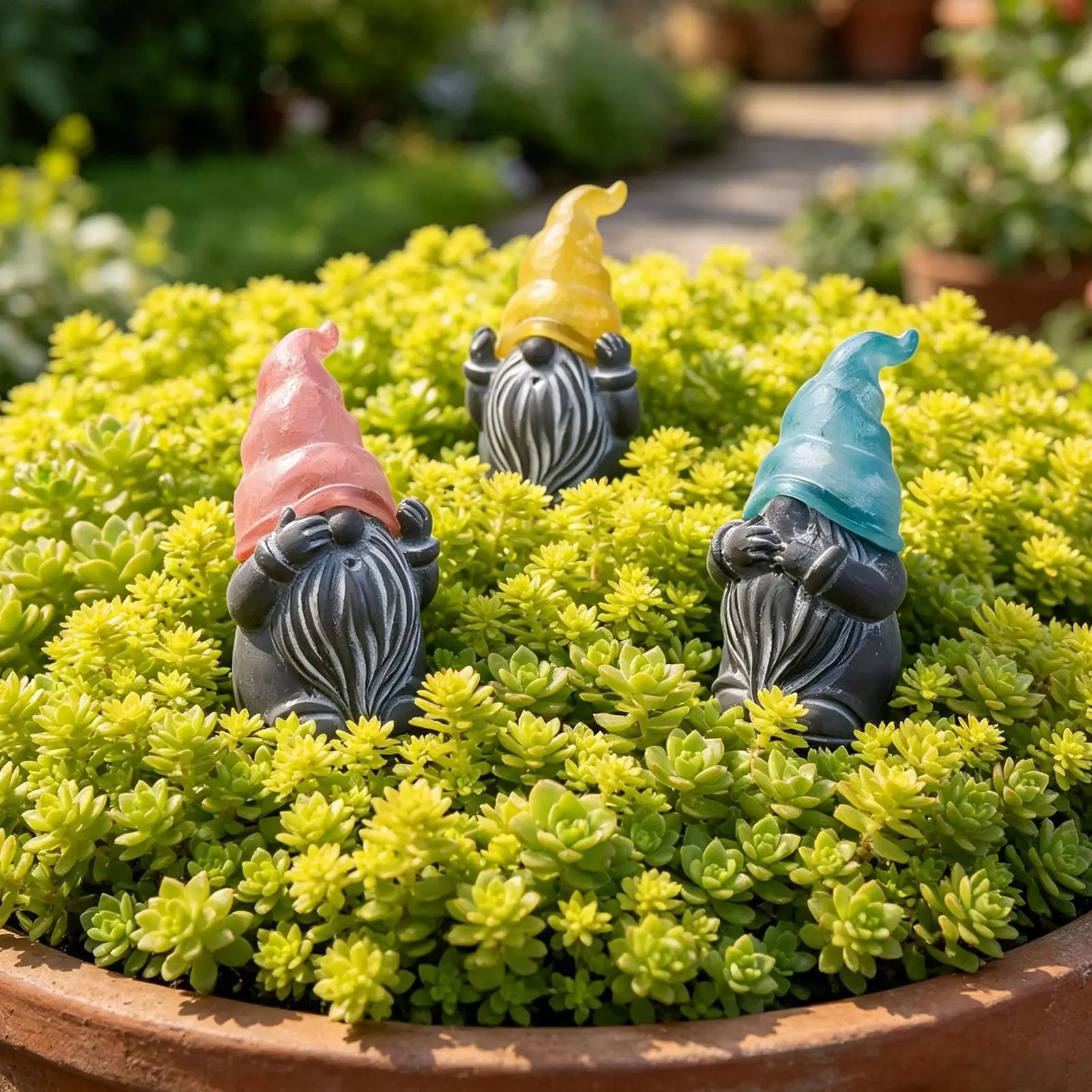 Decorative Garden Stakes 3-Piece Glowing Resin Outdoor Decor Garden Art Stakes Lawn Ornaments For Lawn Patio Porch Flower Bed view 4