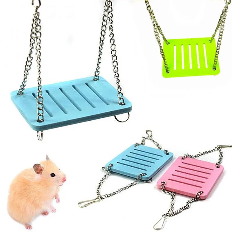 1Pcs Hamster Swing Suspension Bridge Toy Small Pet Entertainment Parts Seesaw Swing Climb Boredom Breaker Cage Props Accessories