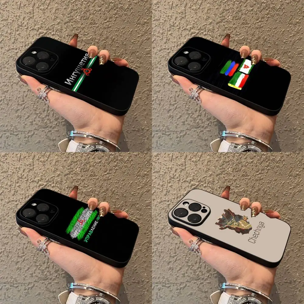 

Chechen Coat Arms Flag Phone Case For iPhone 17,16,15,14,13,12,Pro,Max,Plus,E,SE4,Air,Mini Black Soft Box