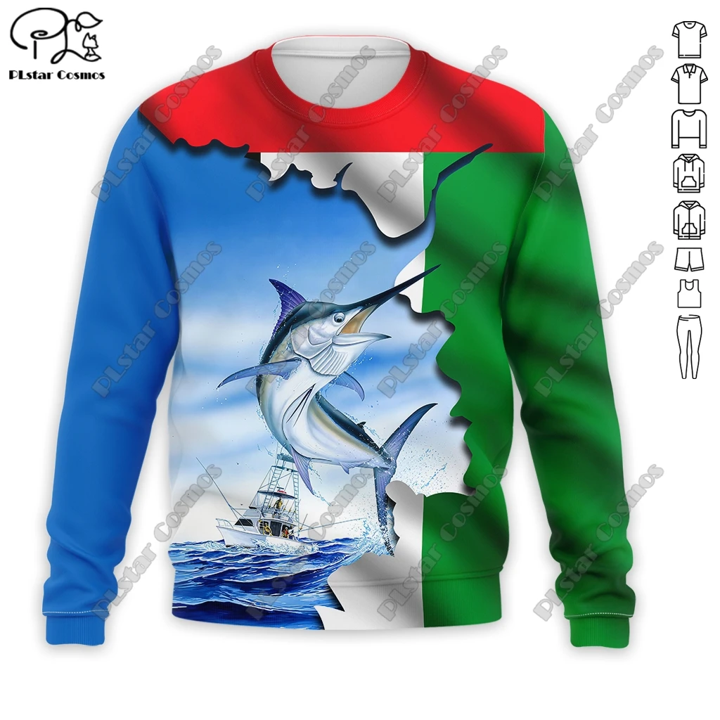 

PLstar Cosmos 3D Printing Custom Name Unisex New Hooded Pullover Sweatshirt Street Casual Sea Fishing Hobby Fishing Series 1