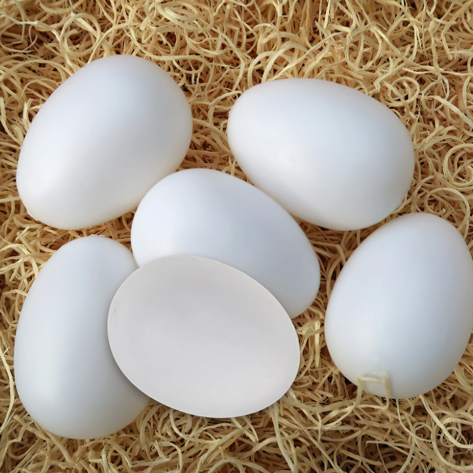 20Pcs Fake Bird Eggs Simulated Pigeon Egg Props for Breeding Nesting Use Waterproof Reusable Realistic Design Comfortable