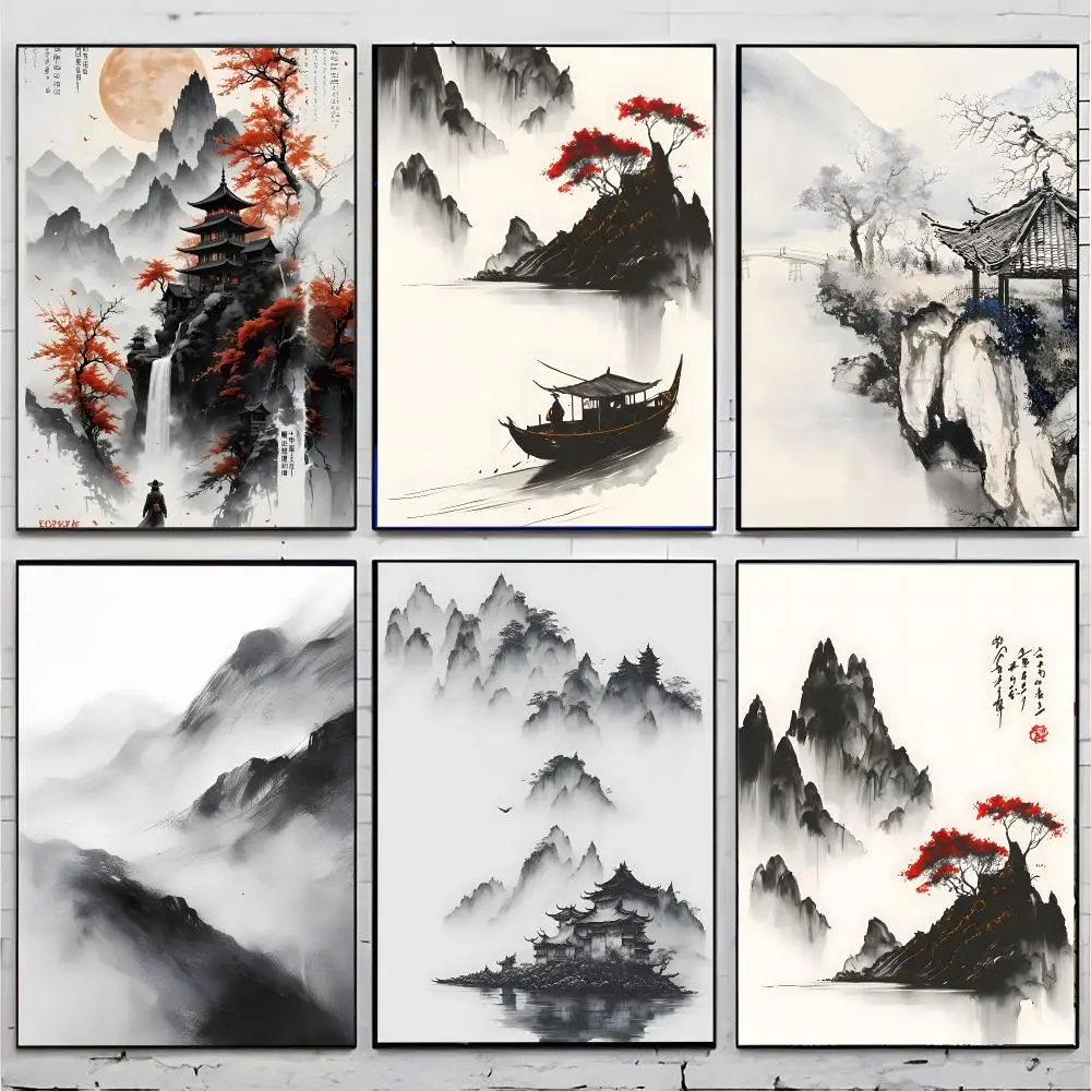 Traditional Artwork C-Chinese Ink Painting Poster Superior Home Space  Indoor Decorative Art & Home Decor