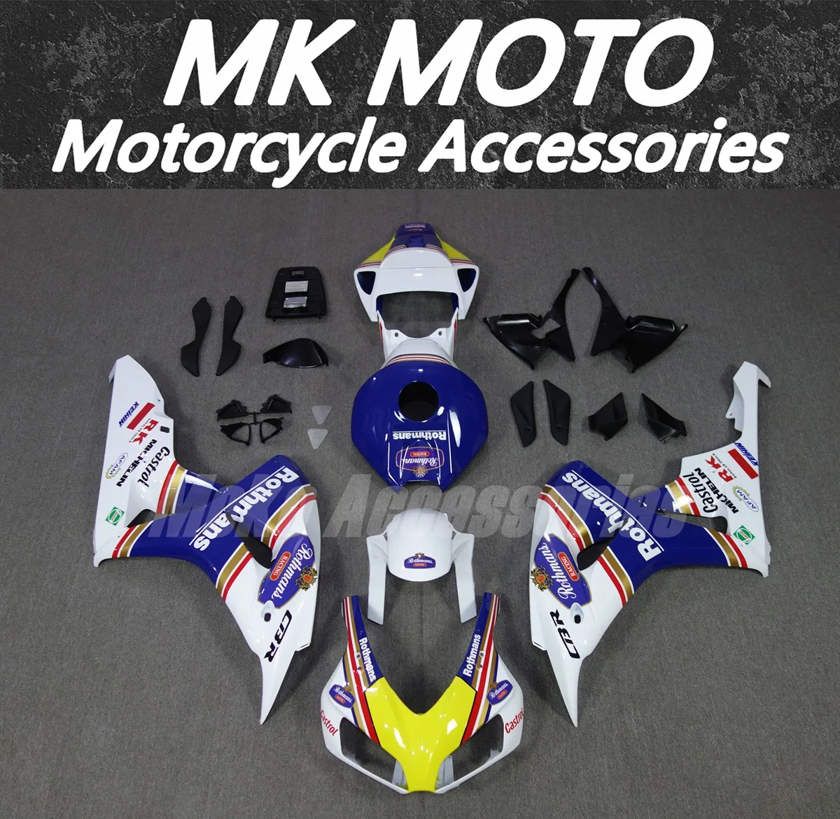 

Moke moto комплект кузова мотоцикла для Cbr1000rr 2006-2007, комплект обтекателей, подходит для высокого качества, инъекция ABS, новый белый, желтый