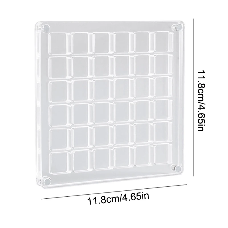 36/64/100グリッド小型金豆収納ボックスアクリルゴールドトランスファーペンダントコンパートメントコレクションボックス抗酸化ディスプレイボックス