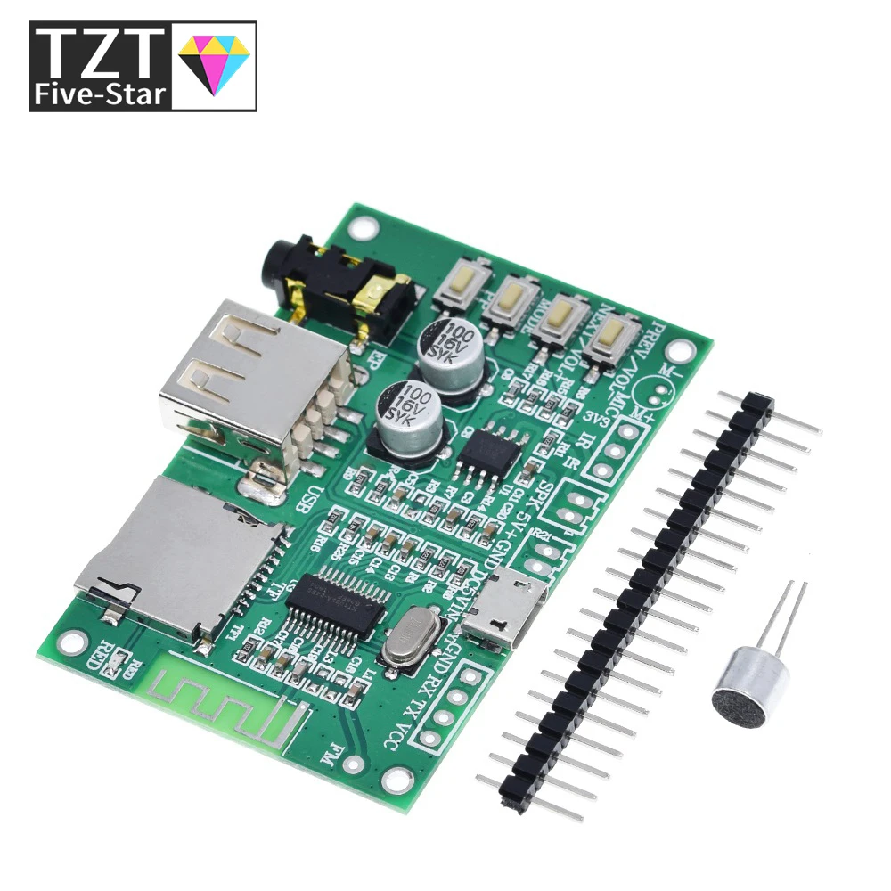 BT201 Dual Mode 5.0 Bluetooth Lossless Audio Power Amplifier Board Module Tf Card U Disk Ble Spp Serial Port Transparent Trans