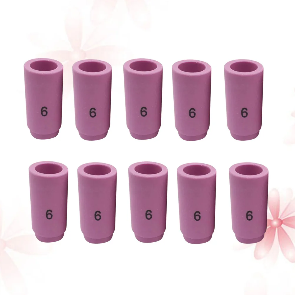 

10Pcs Argon Arc Welding Nozzle Ceramic Protective Mouth Easy Install Low Burn-Loss for Professional Tig Welding Wp-9-26
