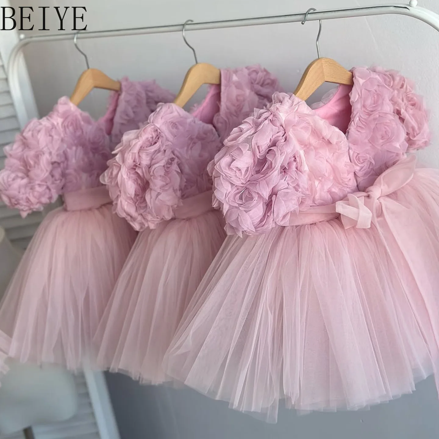 

2026 New Girls' Piano Performance Party Dress Flower Wedding Children's Ball Gown Costume Girl Princess Dresses for Kids
