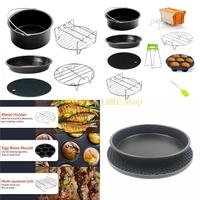 L8RE Air Fryer Accessories Set for 3.2-6.8 QT 8 Pieces for Gowise and Cozyna Air Fryer (6-8 inches 9 pcs)