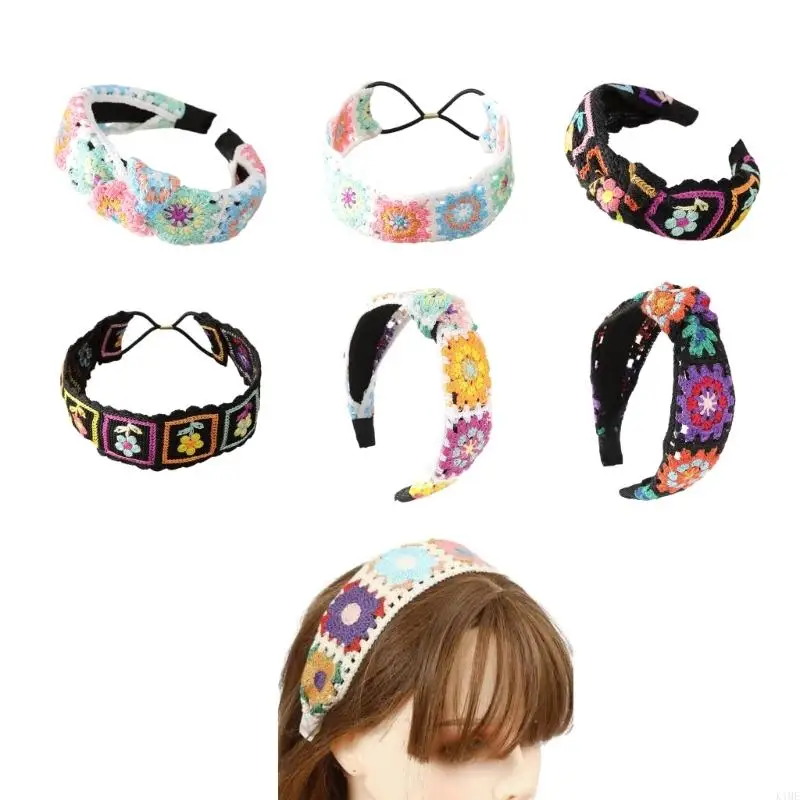 

K1ME Versatile Bandana Headbands Bandana Exquisite Floral Hairband for Vacation