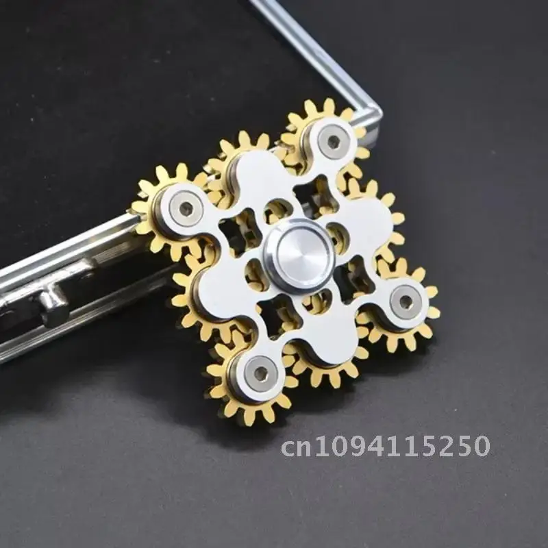 Fidget Spinner 안티 스트레스 릴리프 핸드 롤러 감압 금속 스트레스 완화 EDC 장난감 기어 기계 성인 구리 미끼