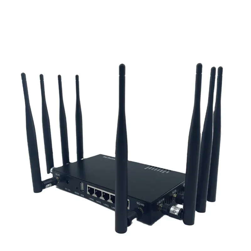 Original Hi-Link MT7621AT+MT7905DAN+MT7975DN Queltec 5G Openwrt Dual band router with 8 6DBi antennas HLK-GD11 WiFi 6+5G Router