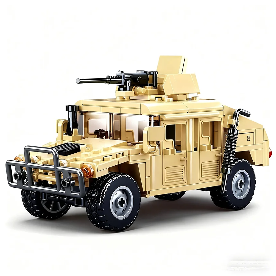 

265PCS 0837 Military Series H1 Vehicle Tank Building Blocks Children Diy Figures Education Toy Boy Gifts