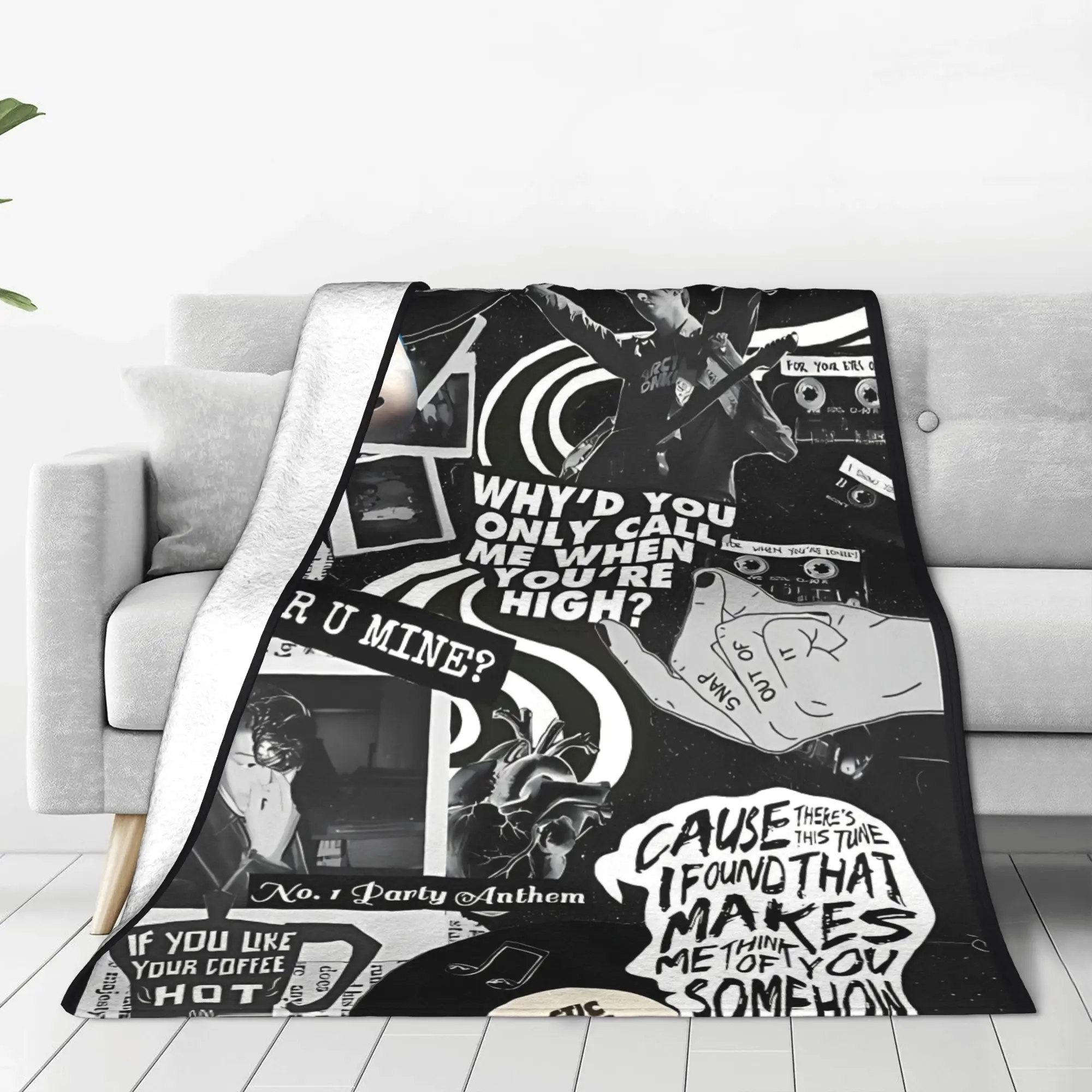 1PC Home Cute Room Decor R U Mine Blanket Throw Blanket Alex Turner Novelty Warm Blanket All Season