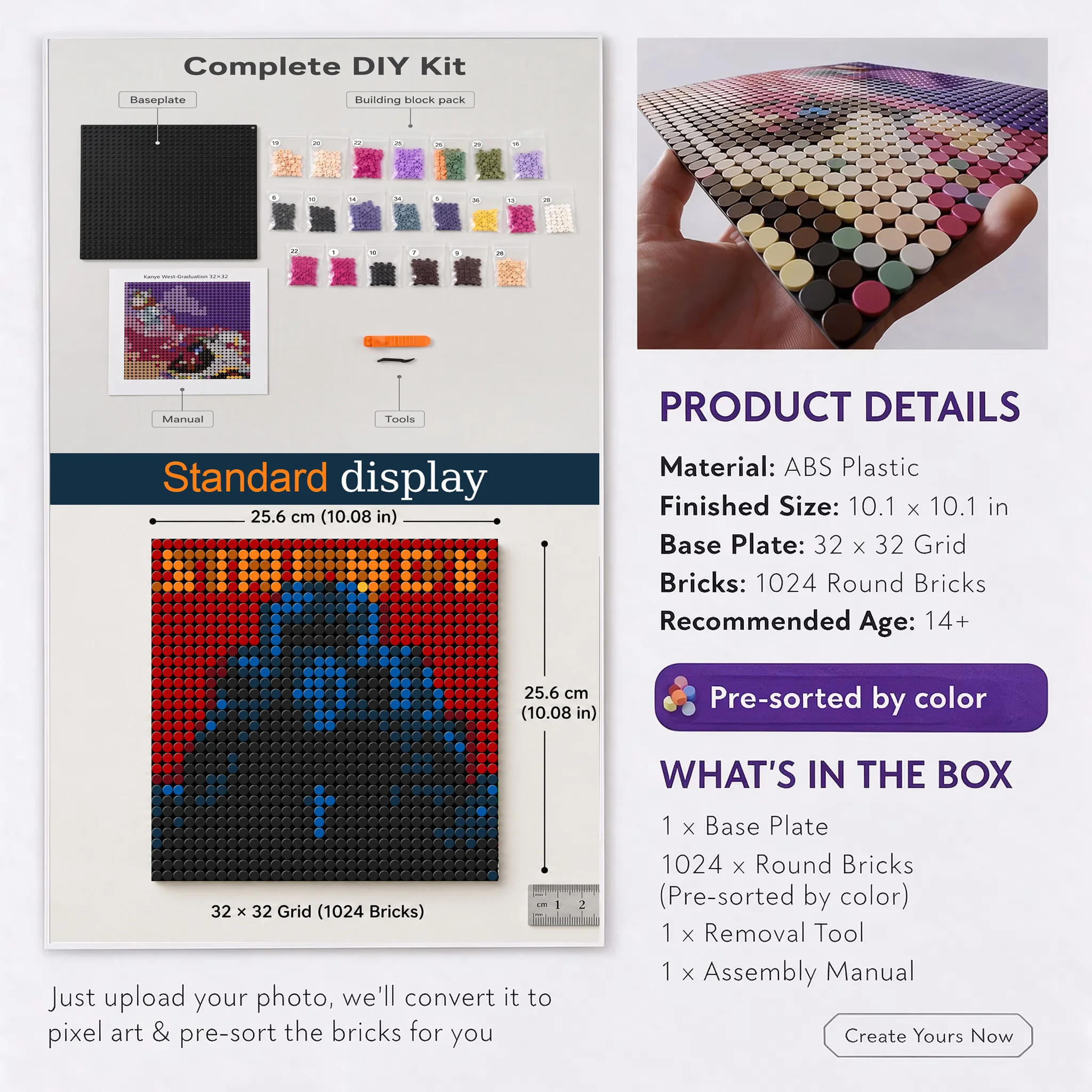 F-Frank Ocean Album Cover Collection Pixel Art Building Blocks DIY Kit, R&B Music Fans Collection Decor Gift, Custom Photo