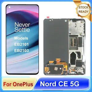Bilashmart 6.43 Fluid AMOLED OnePlus Nord CE 5G LCD Display Touch Screen Digitizer Assembly Replacement Parts EB2101 EB2103