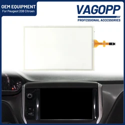 Panel de pantalla táctil de 7 pulgadas y 4 pines, digitalizador de cristal para Peugeot 208 2008 308 Citroen C5 c4l C3XR, reproductor de DVD para coche, navegación GPS