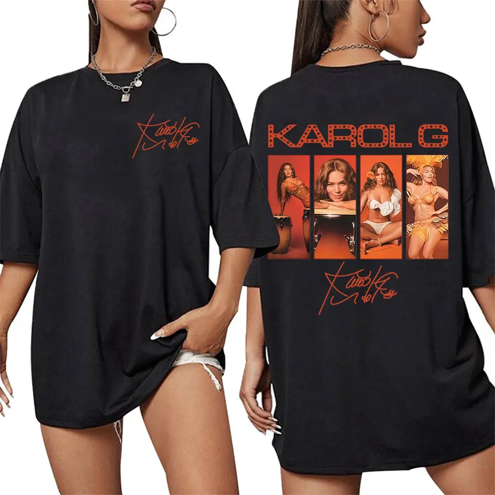 

Singer Karol G Tropicoqueta, новый альбом, лето 2022, футболки из 100% чистого хлопка с графическим рисунком, женская уличная одежда в стиле хип-хоп с короткими рукавами Y2K