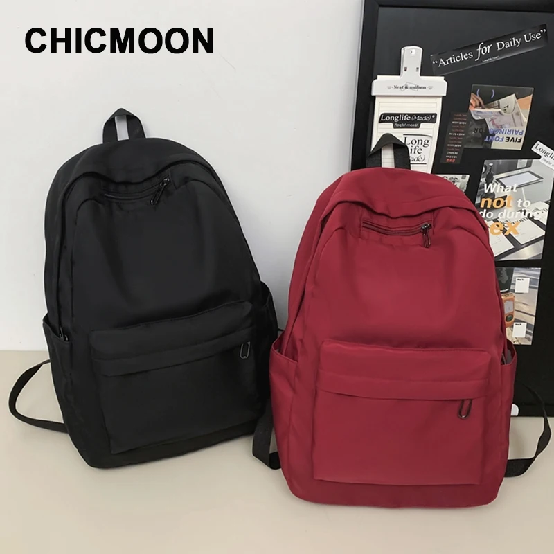 Zaini semplici Borsa da viaggio di grande capacità Tinta unita Harajuku Studente Zaino Donna Uomo Zaino unisex Adolescente