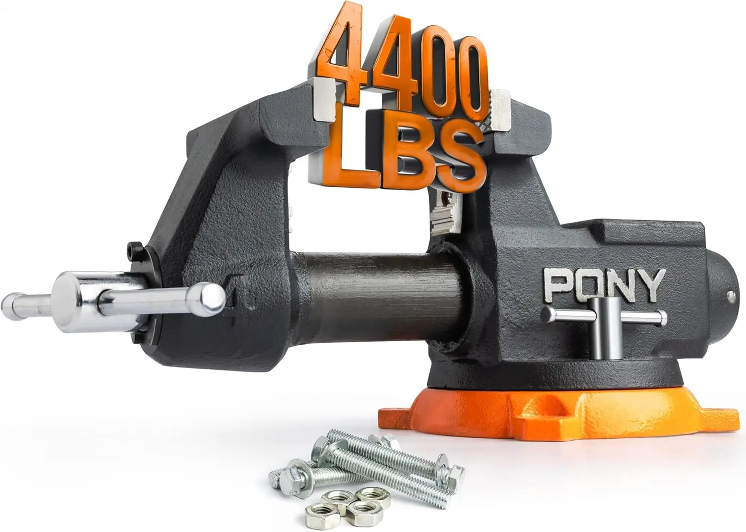 

Heavy Duty Bench Vise with 4400LBS Clamping Force, 360-Degree Rotatable Base for Woodworking and Metalworking