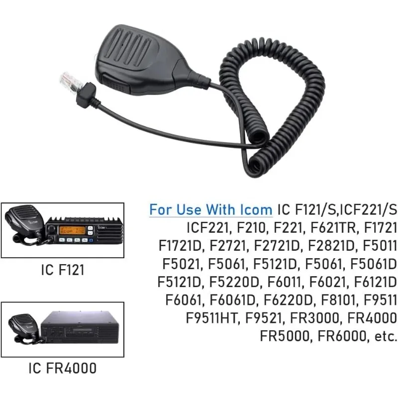 5pcs HM-152 8-pin Handheld Speaker Mic Microphone for ICOM IC-F1010 IC-F1020 F121 F221 F520 F521 A110 F221 F5011 F6011 F6021