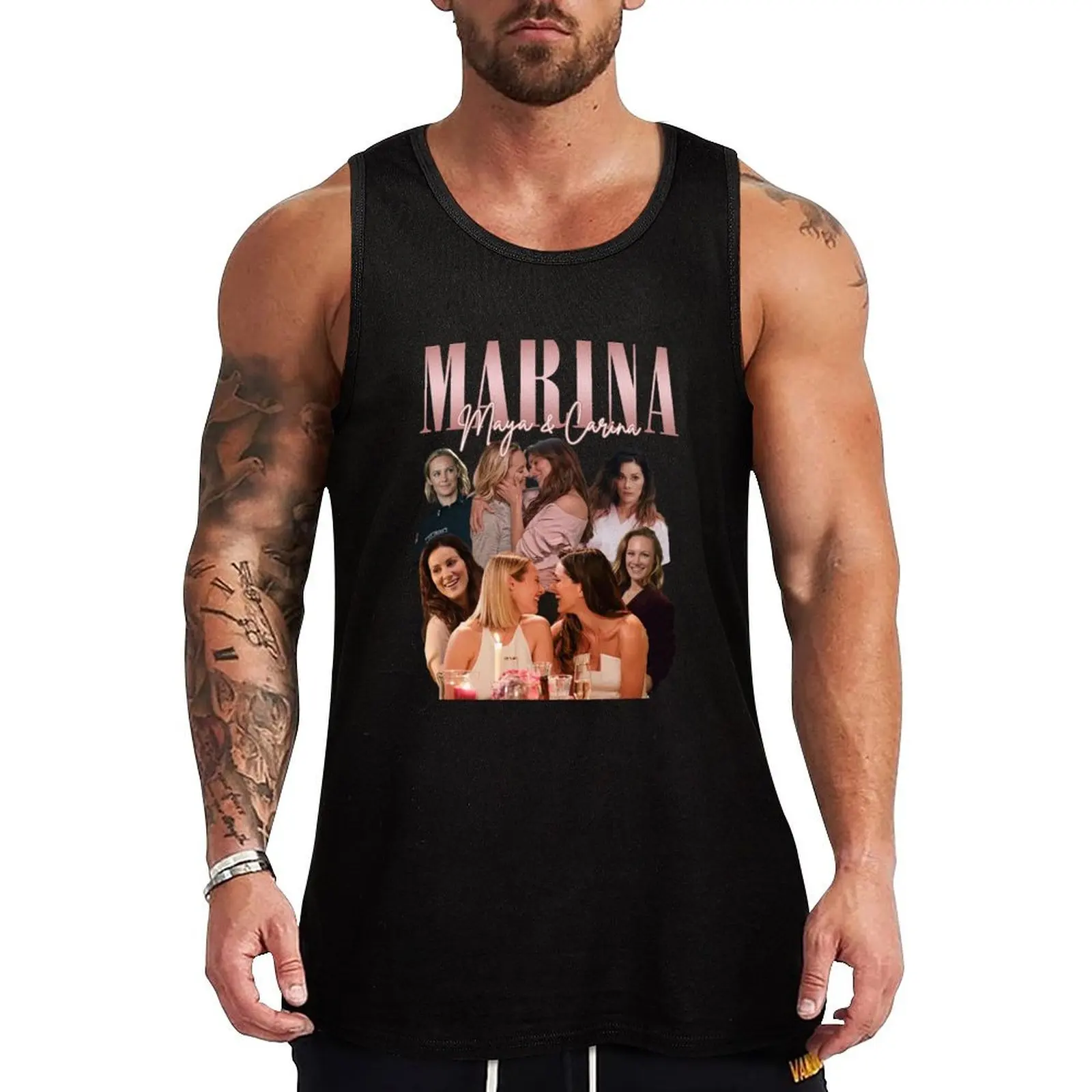 Maya and Carina retro vintage Tank Top Men's singlets Men's clothing basketball anime