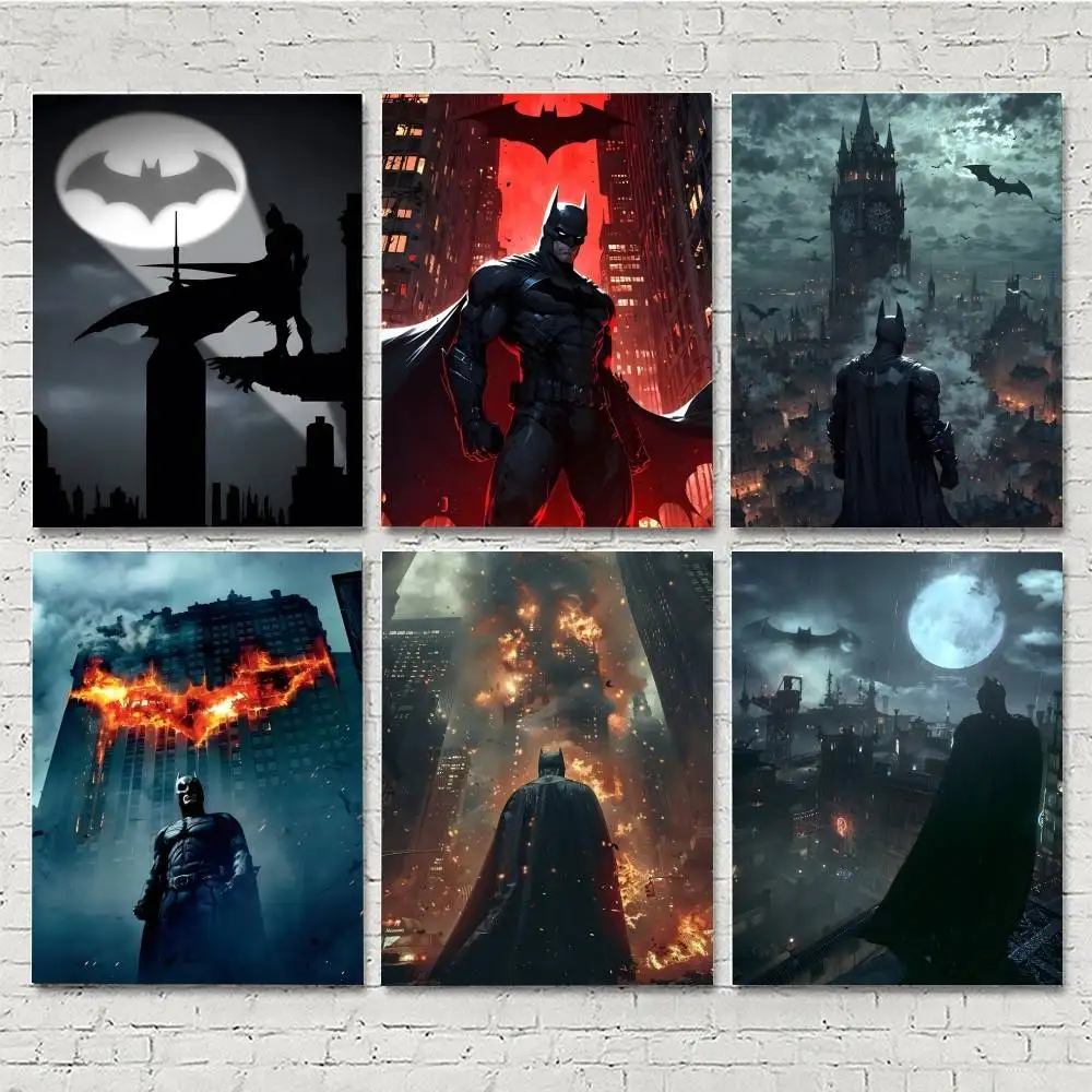 

1 шт. крутой постер с изображением B-Bat-M-man, HD-печать, винтажный настенный декор для дома, кабинета или комнаты.