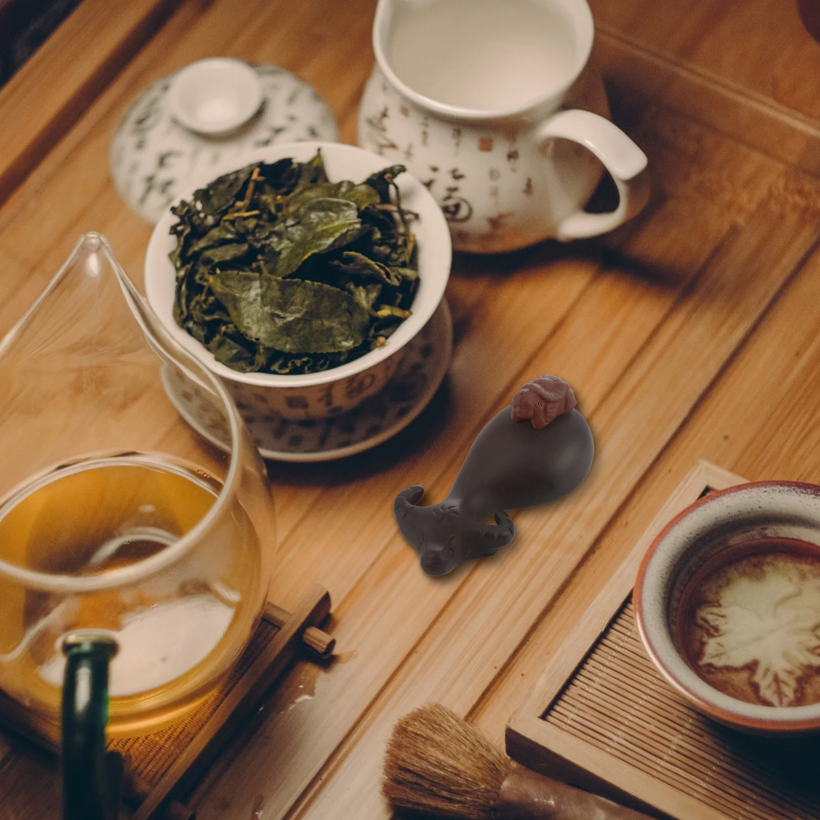 

Cow Fengshui Tea Pet Elegant Design Household Furnishings Tea Table Decoration Perfect Gift Exquisite Detail Table Adornment