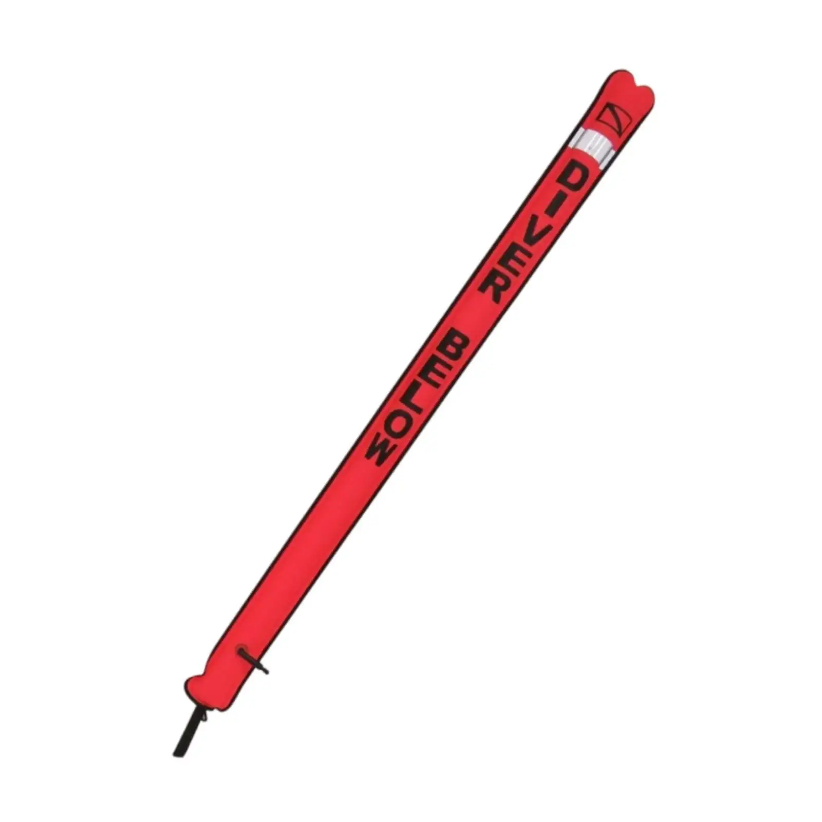 Nylon Surface Marker Buoy for Scuba Diving Inflatable Signal Tube Lightweight Float with Reflective Strip Safety Accessory