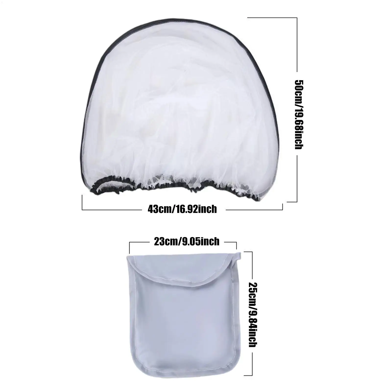 Red antimoscas para bebé, red de protección contra moscas, cubierta para cochecito, barrera elástica de malla fina con bolsa de almacenamiento para cuna, Bassinets y coche