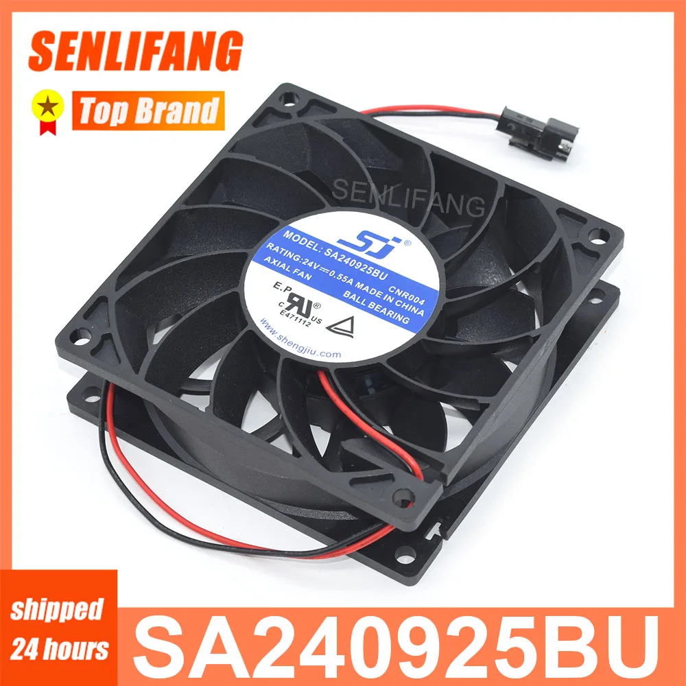 

9.2CM New Square Cooling SA240925BU For SJ DC24V 0.55A Axial Fan 92*92*25MM Ball Bearing Cooler 2Lines